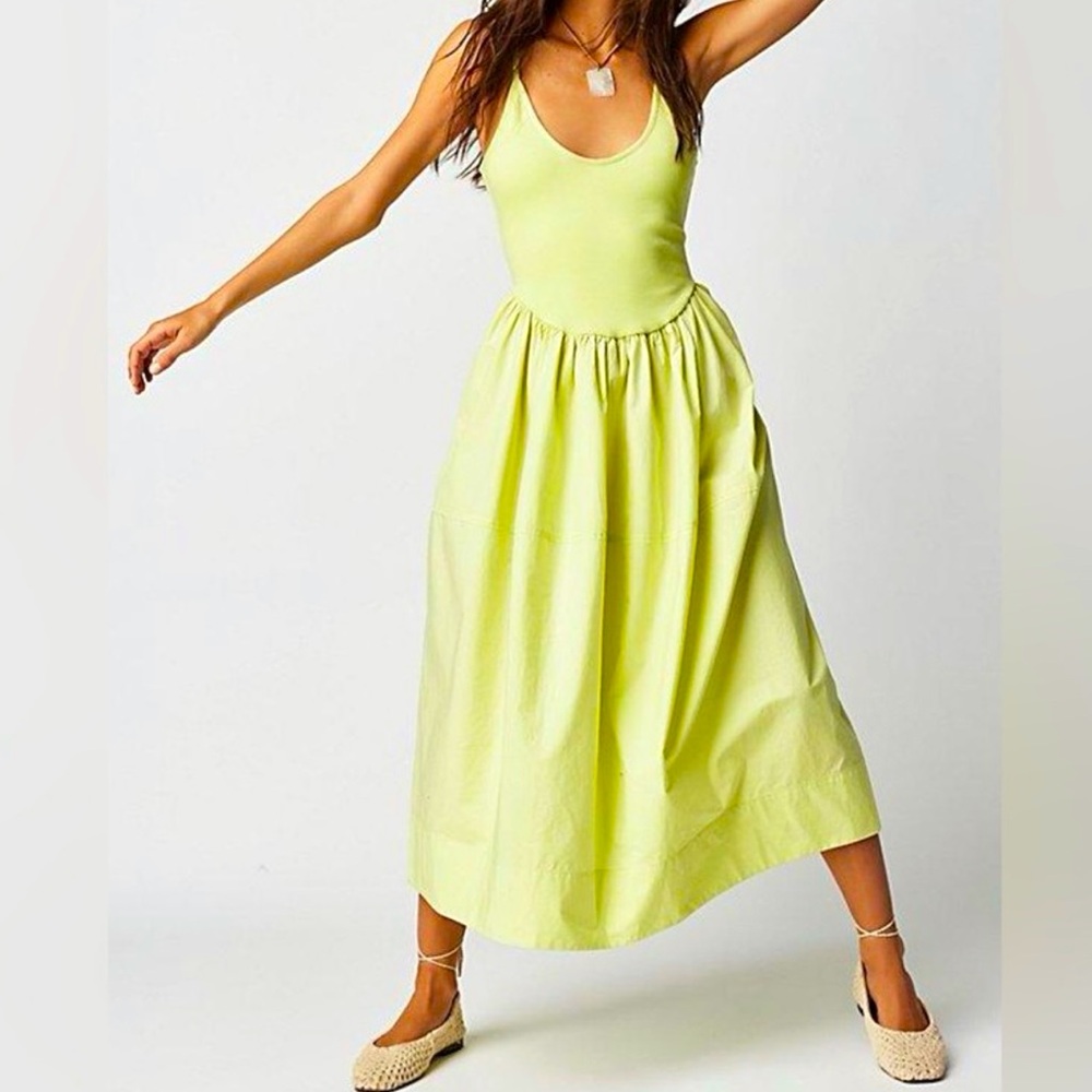 Free People Dylan midi dress in lightning bold L